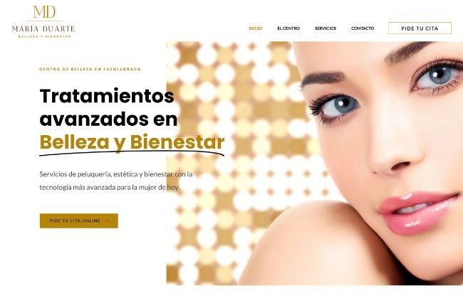 diseño web centro de estética mariaduarte.es